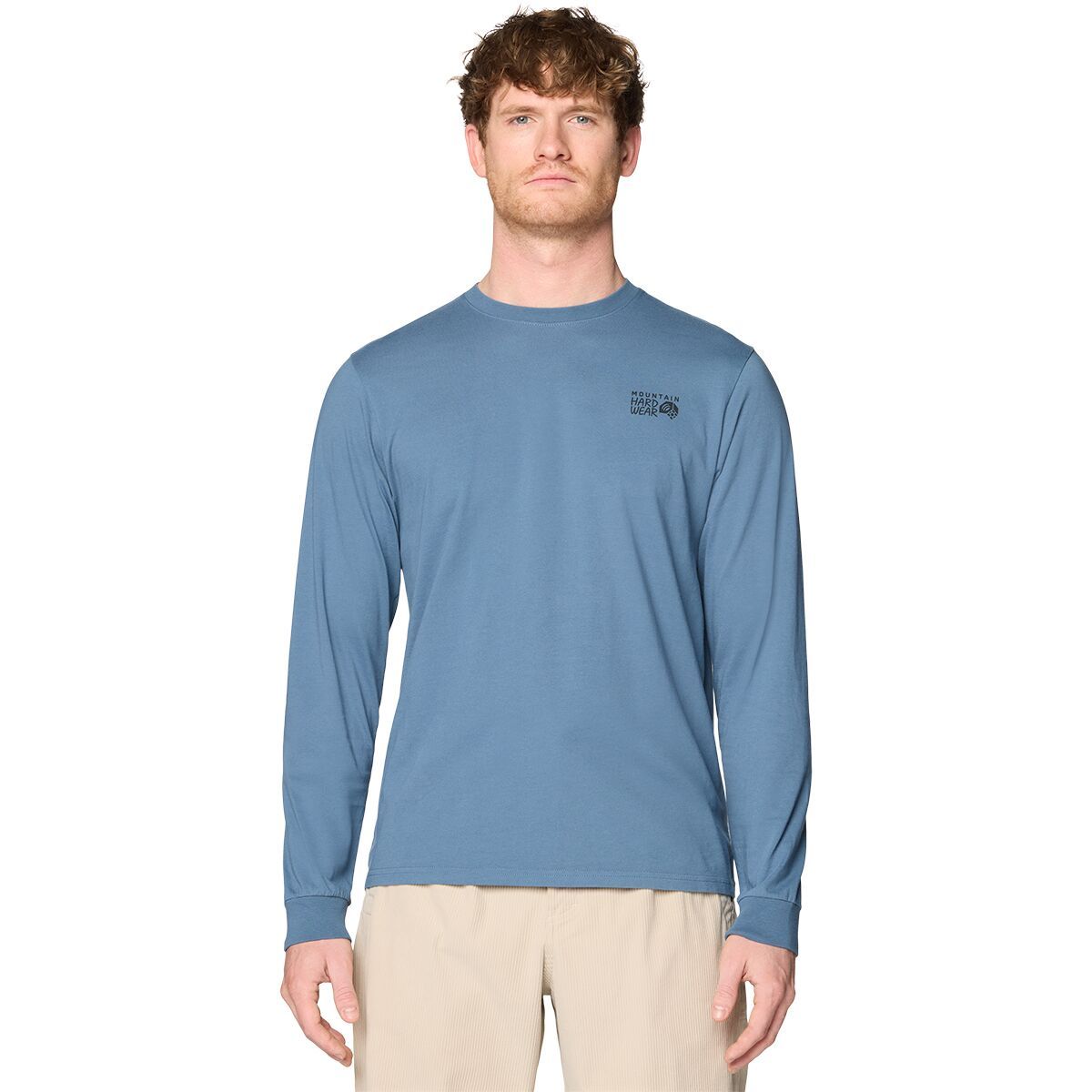 Image of Mountain Hardwear MHW Big Mountain Long-Sleeve T-Shirt - Men's Adriatic Blue, XXL