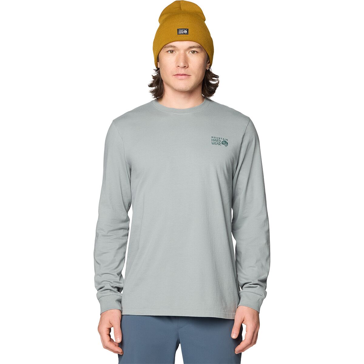 Image of Mountain Hardwear MHW Big Mountain Long-Sleeve T-Shirt - Men's Wet Stone, S