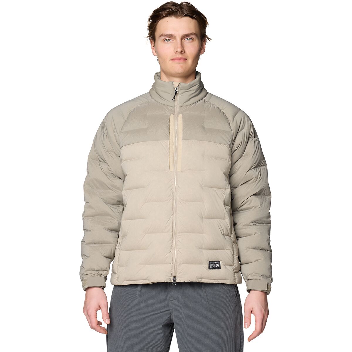 Image of Mountain Hardwear Stretchdown Big Baffle Jacket - Men's Badlands/Dunes, L