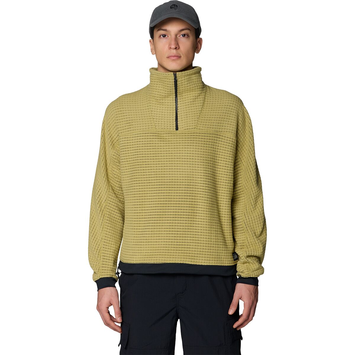 Image of Mountain Hardwear Summit Grid Big Grid 1/2-Zip Pullover - Men's Forest Moss, XXL