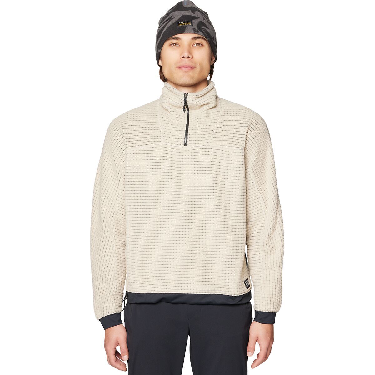 Image of Mountain Hardwear Summit Grid Big Grid 1/2-Zip Pullover - Men's Fossil, XL