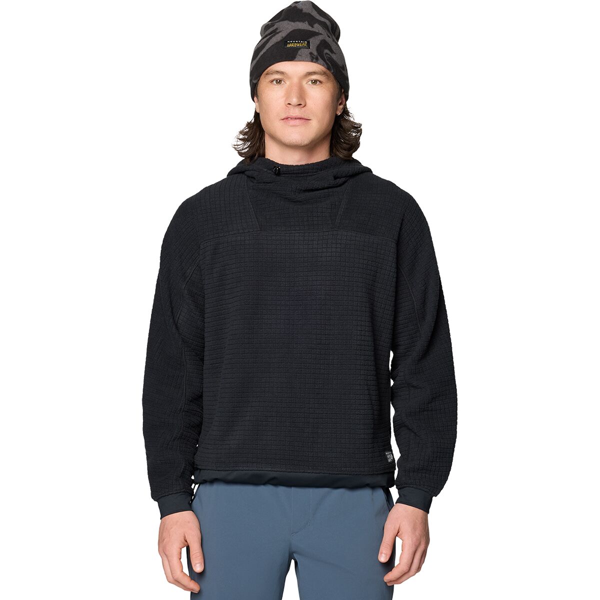 Image of Mountain Hardwear Summit Grid Big Grid Hooded Jacket - Men's Black, L