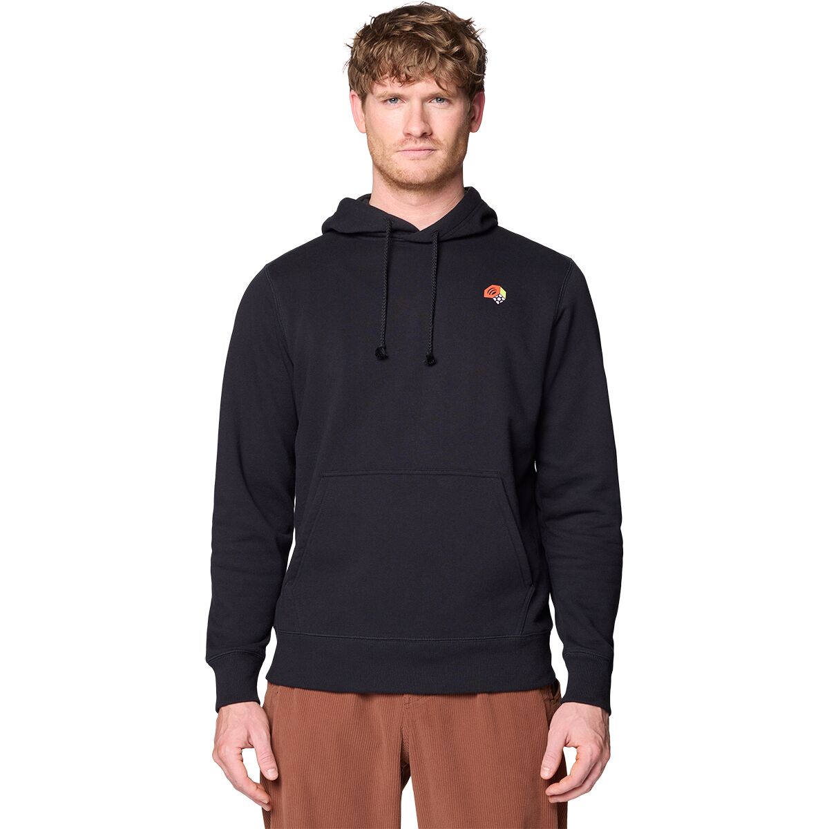 Image of Mountain Hardwear Tri-Color Logo Hoodie - Men's Black, M