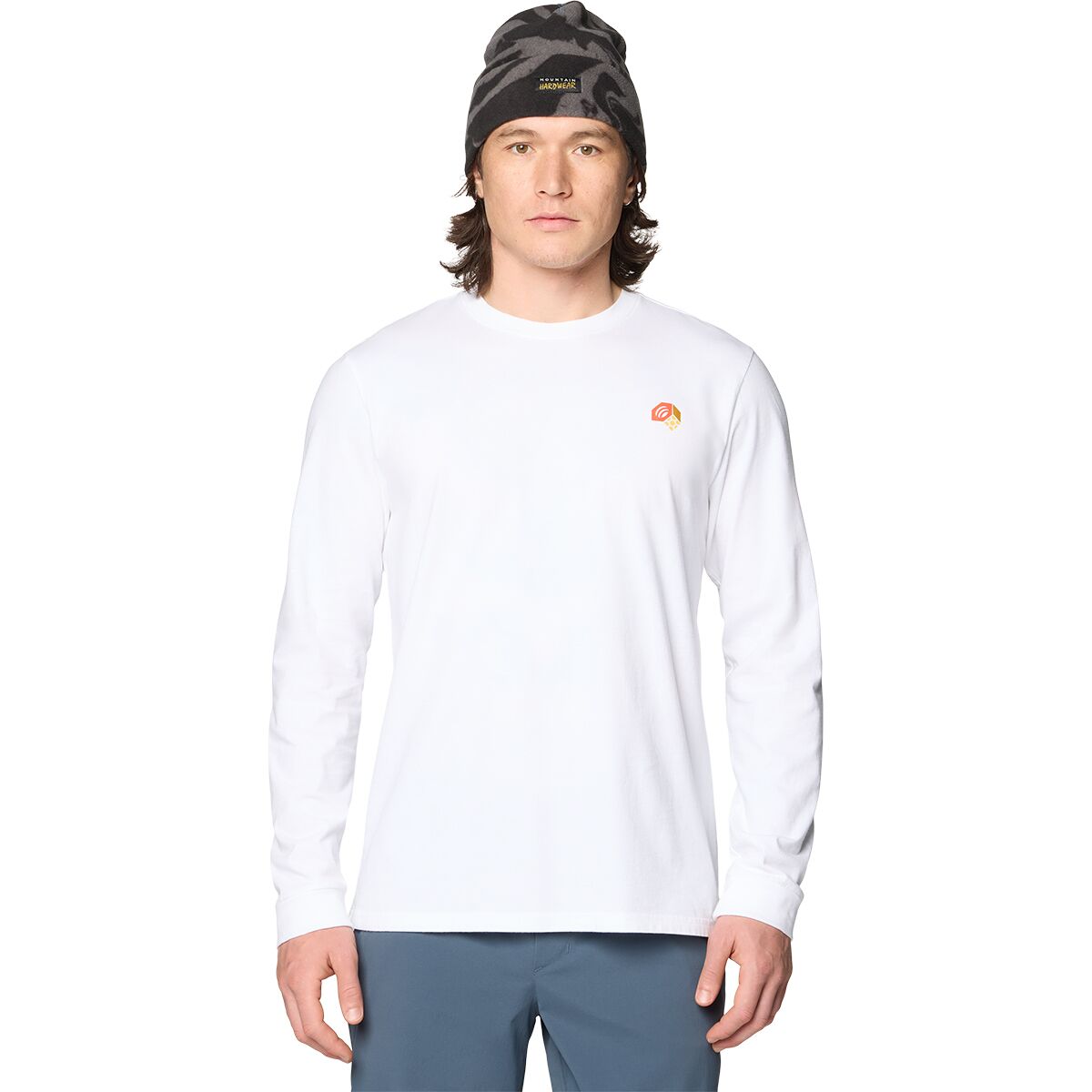 Image of Mountain Hardwear Tri-Color Logo Long-Sleeve T-Shirt - Men's White, S