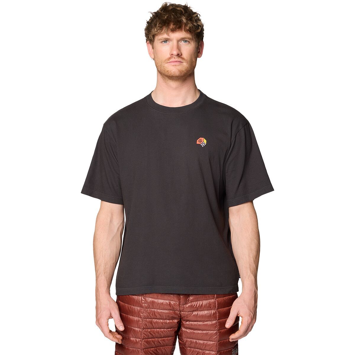 Image of Mountain Hardwear Tri-Color Logo Short-Sleeve T-Shirt - Men's Stealth Grey, M