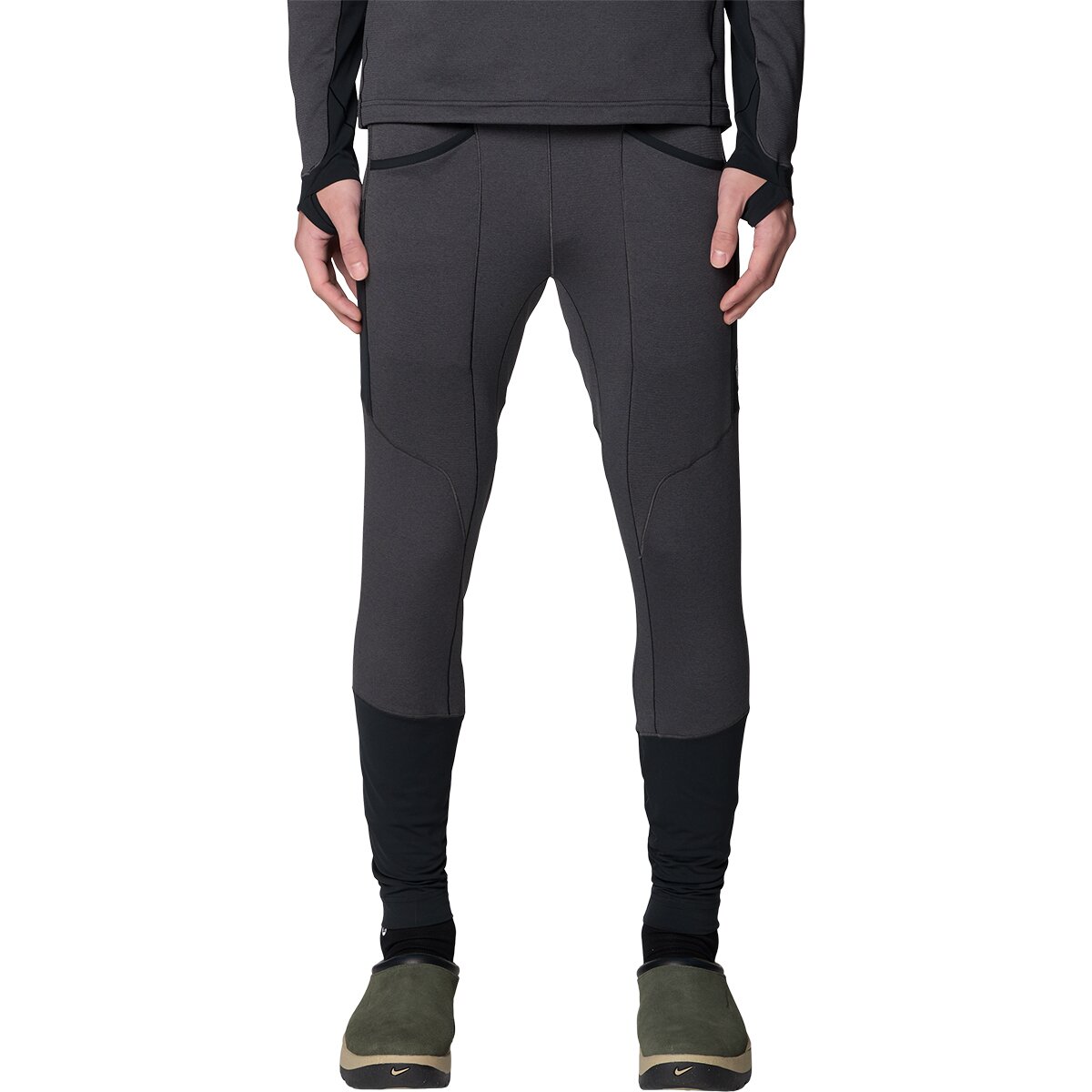 Image of Mountain Hardwear Up First Tech Fleece Pant - Men's Shark Heather/Black, XL/Reg