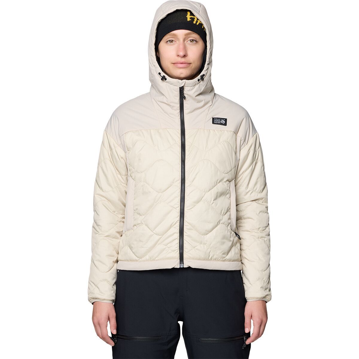 Image of Mountain Hardwear Apres Pro Insulated Hooded Jacket - Women's Fossil, S