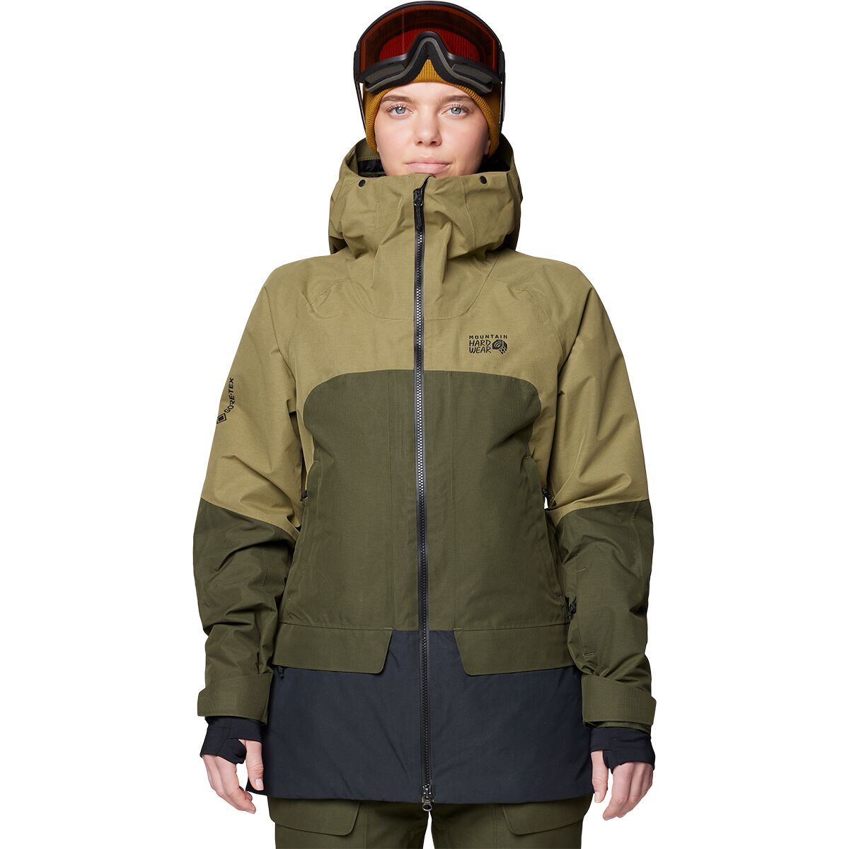 Image of Mountain Hardwear Cloud Bank GORE-TEX Jacket - Women's Landslide/Dark Pine/Black, M