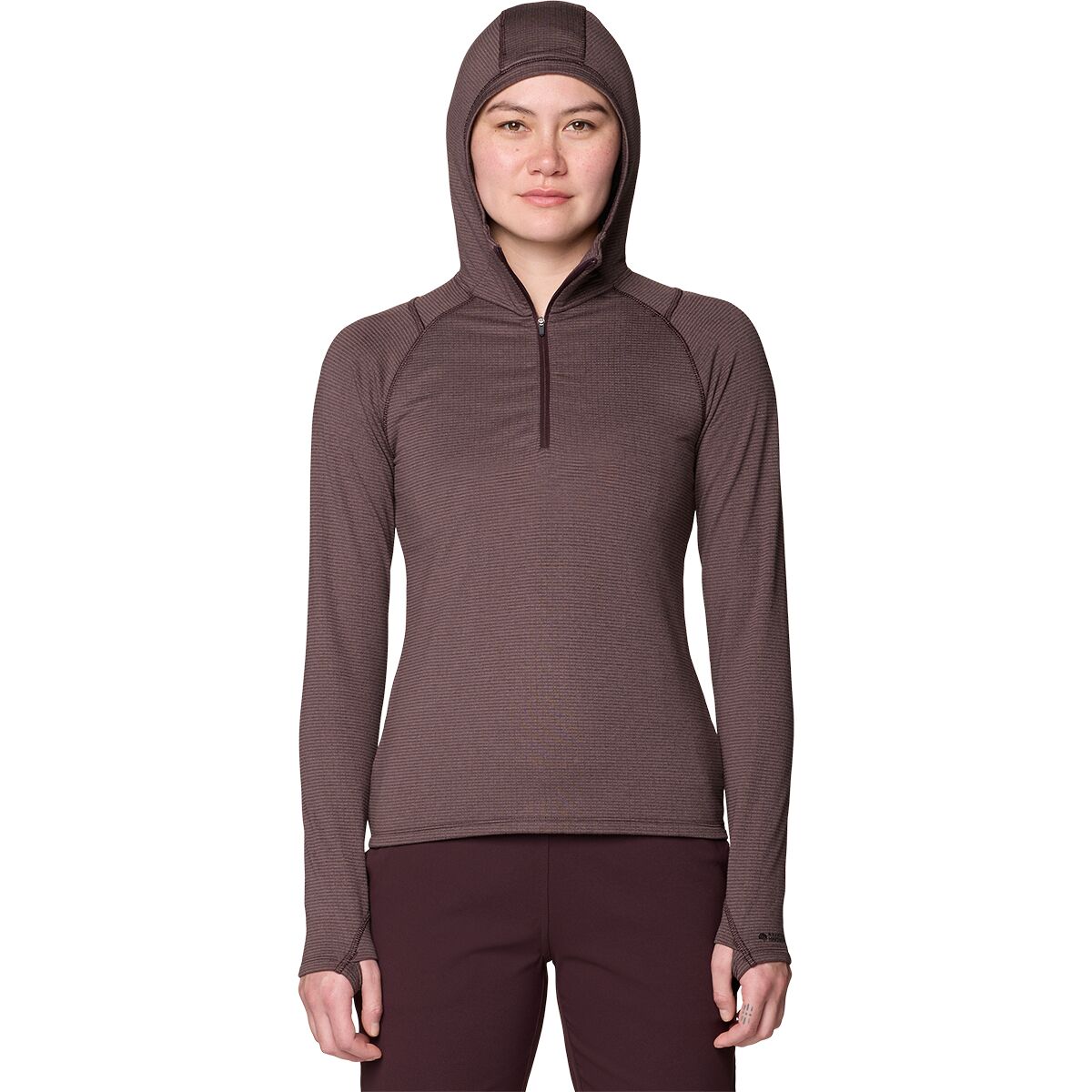 Image of Mountain Hardwear Crater Lake Heavyweight 1/2-Zip Hoodie - Women's Deep Mulberry/Carob, XL