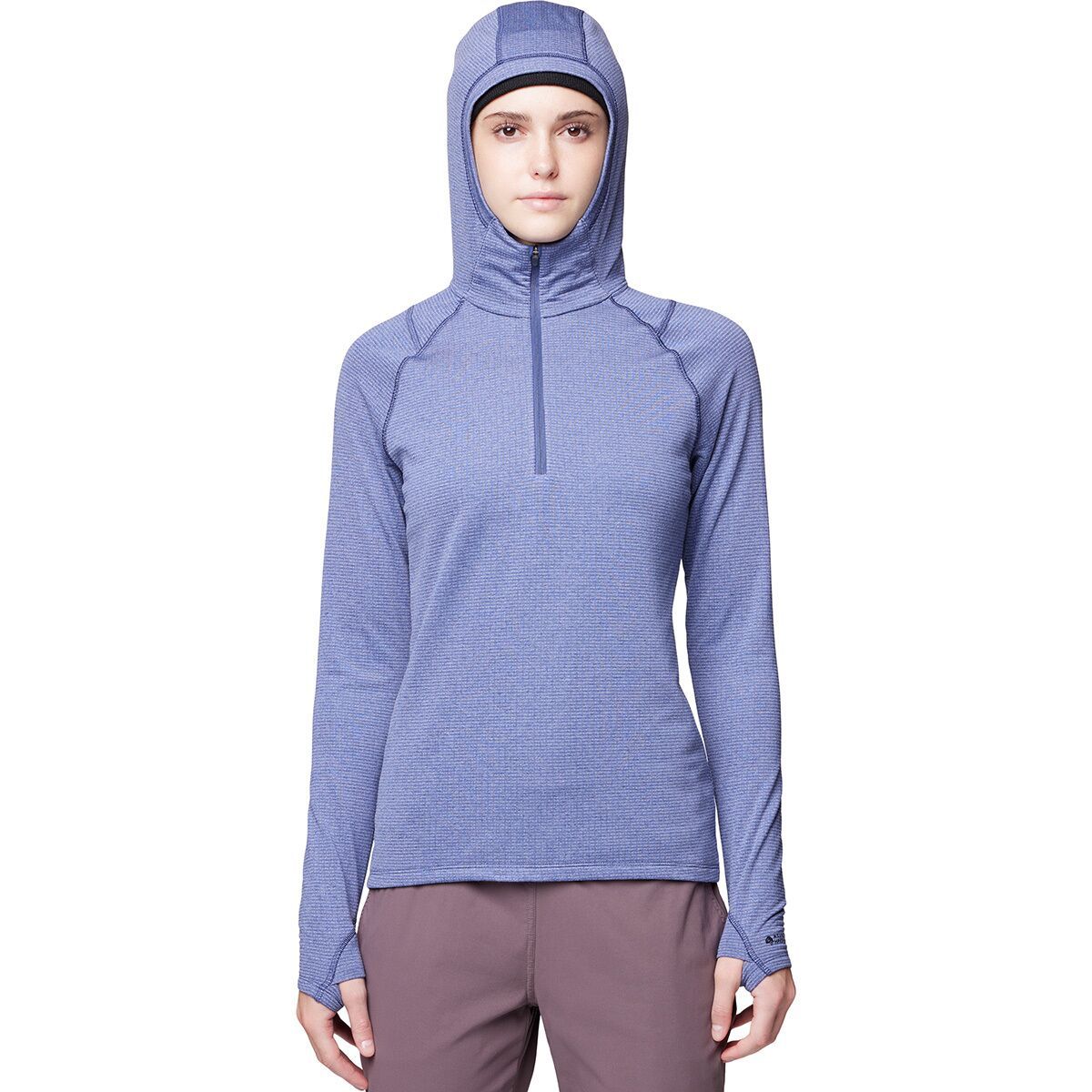 Image of Mountain Hardwear Crater Lake Heavyweight 1/2-Zip Hoodie - Women's Lapis Dusk/Avid, L