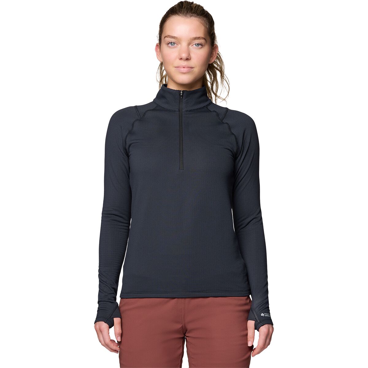 Image of Mountain Hardwear Crater Lake Heavyweight 1/2-Zip Top - Women's Black, L
