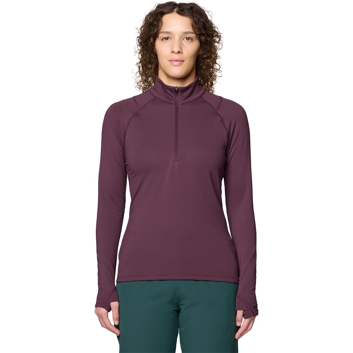 Image of Mountain Hardwear Crater Lake Heavyweight 1/2-Zip Top - Women's Blackberry, L