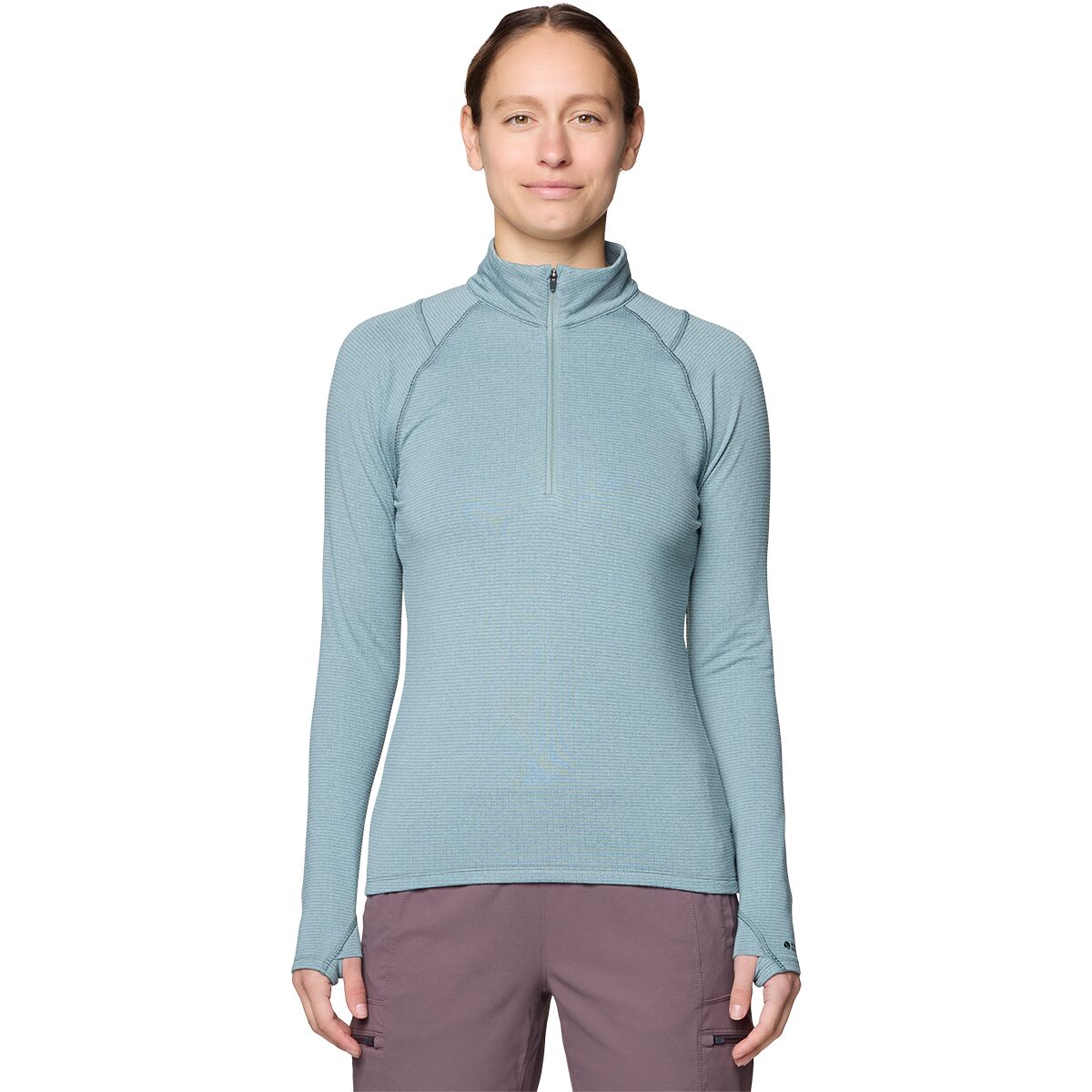 Image of Mountain Hardwear Crater Lake Heavyweight 1/2-Zip Top - Women's Blue Sage/Ice Shadow, L