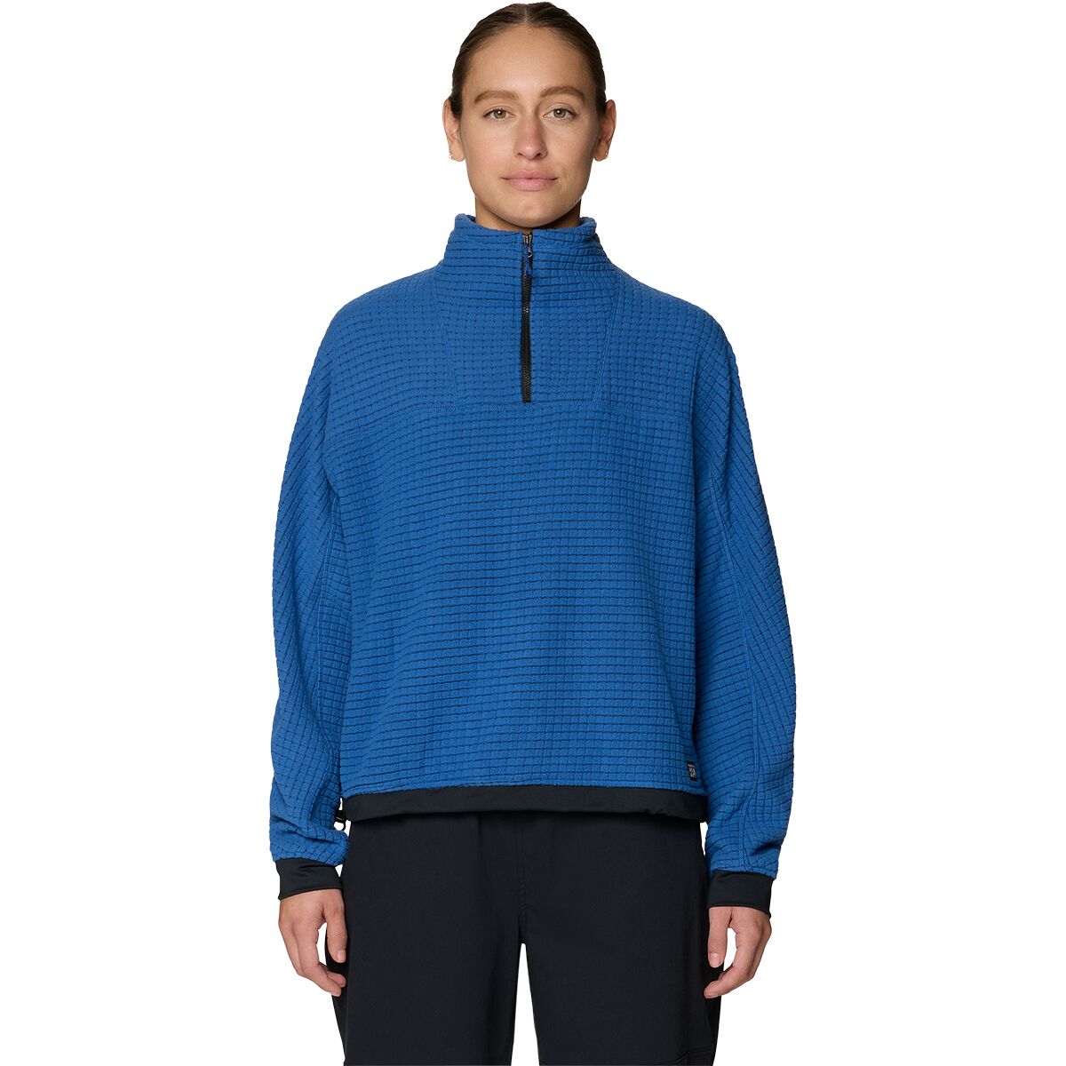 Image of Mountain Hardwear Summit Grid Big Grid 1/2-Zip Top - Women's Berry Blue, S