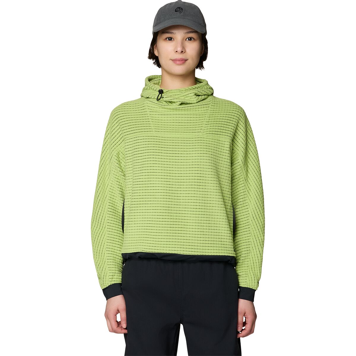 Image of Mountain Hardwear Summit Grid Big Grid Hoodie - Women's Bright Lichen, L