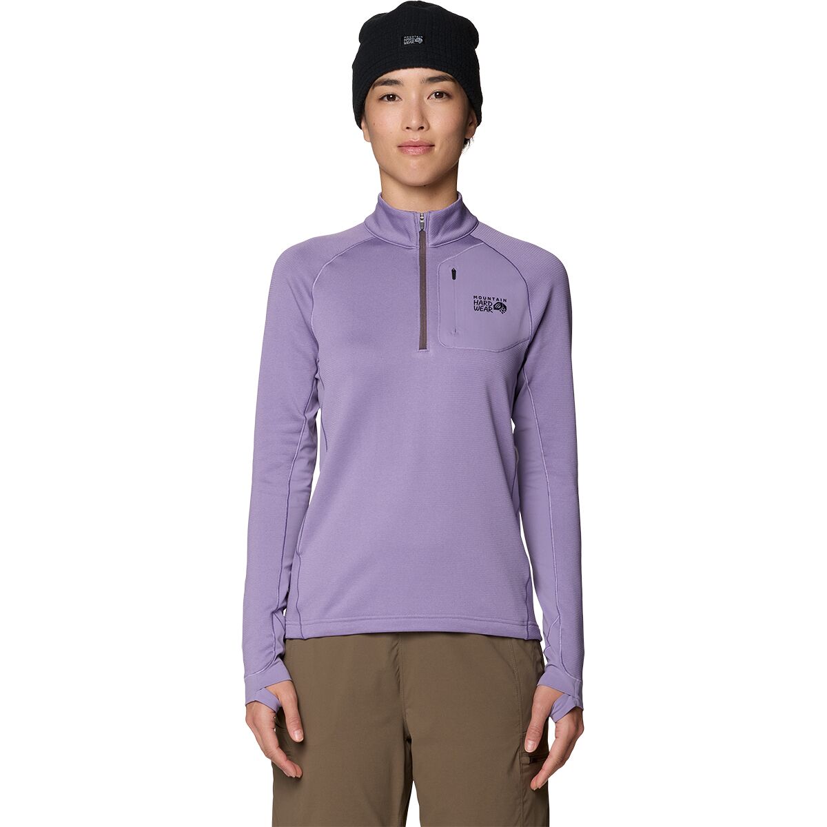 Image of Mountain Hardwear Up First Tech Fleece 1/4-Zip Jacket - Women's Violet Stone, L
