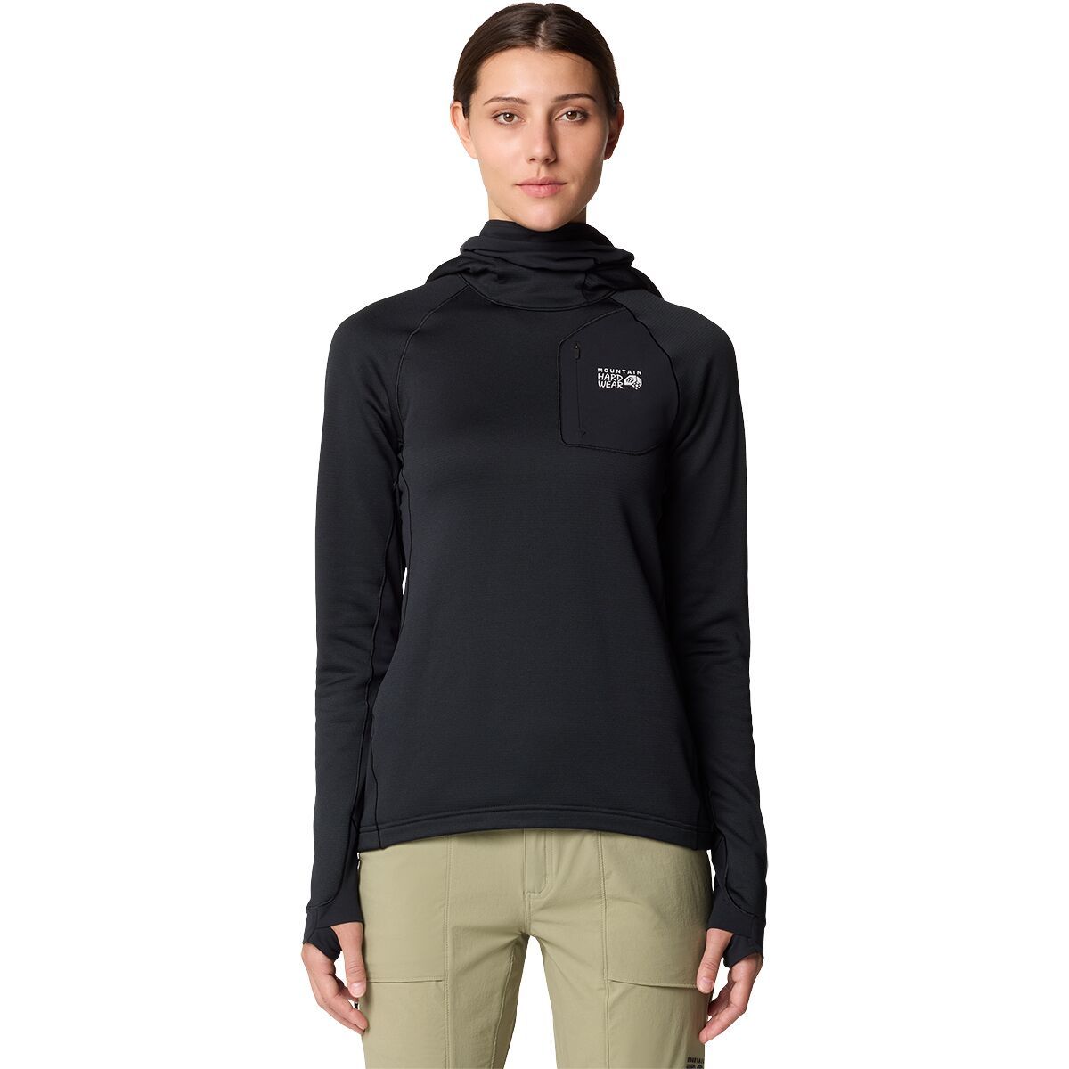 Image of Mountain Hardwear Up First Tech Fleece Hoodie - Women's Black, L