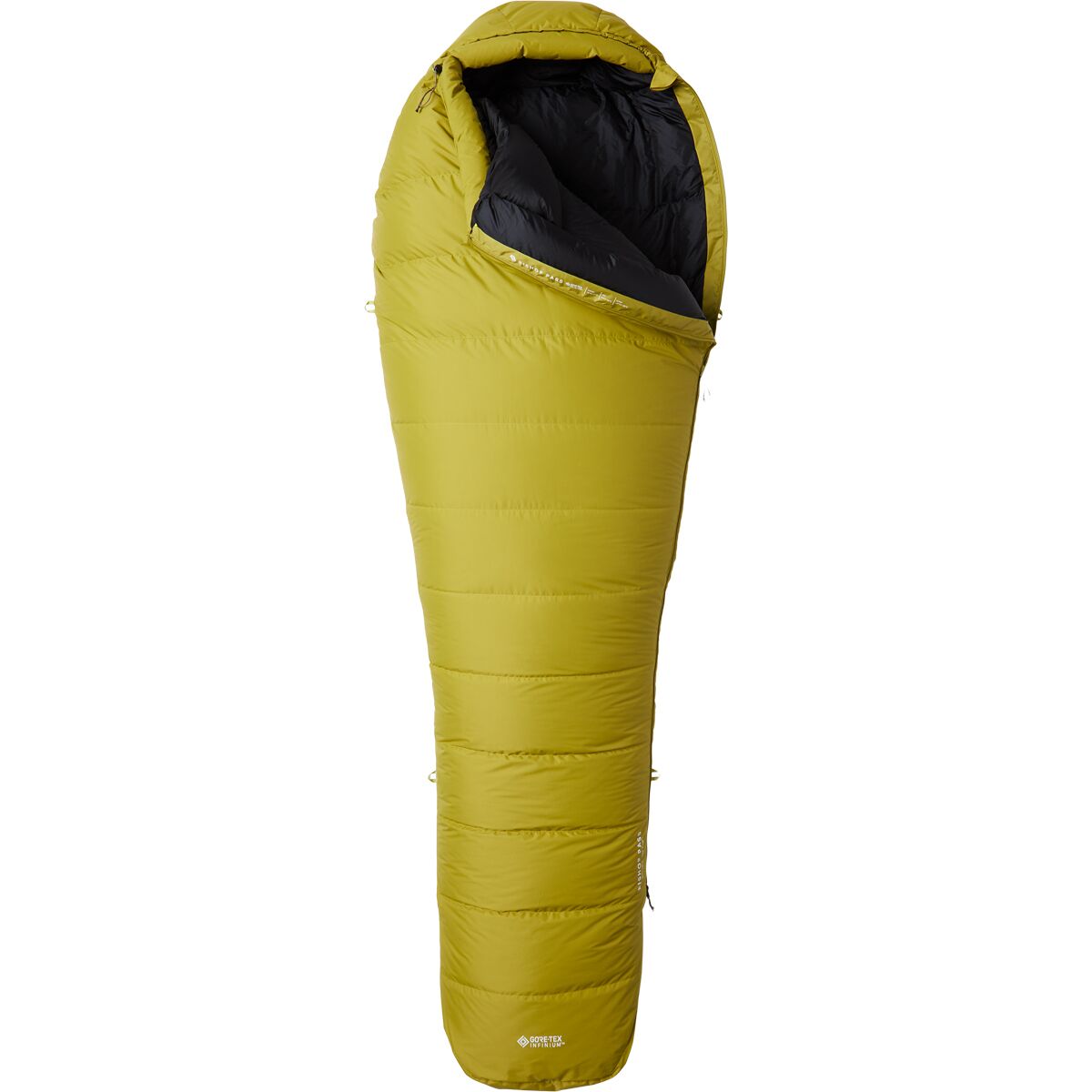 Image of Mountain Hardwear Bishop Pass Windstopper Sleeping Bag: 0F Down Bright Olive, Reg/Left Zip