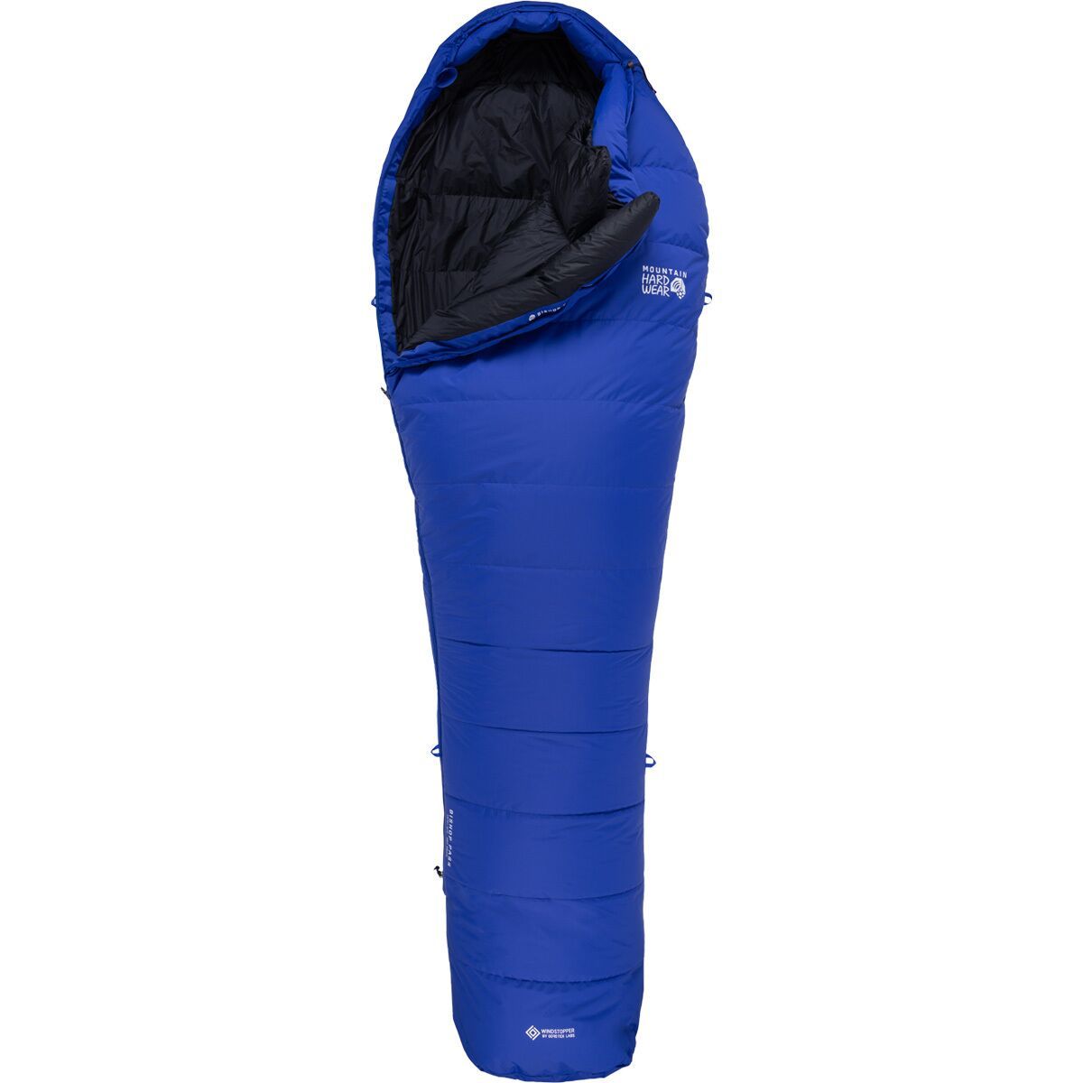 Image of Mountain Hardwear Bishop Pass Windstopper Sleeping Bag: 15F Down Wild Water, Reg/Right Zip