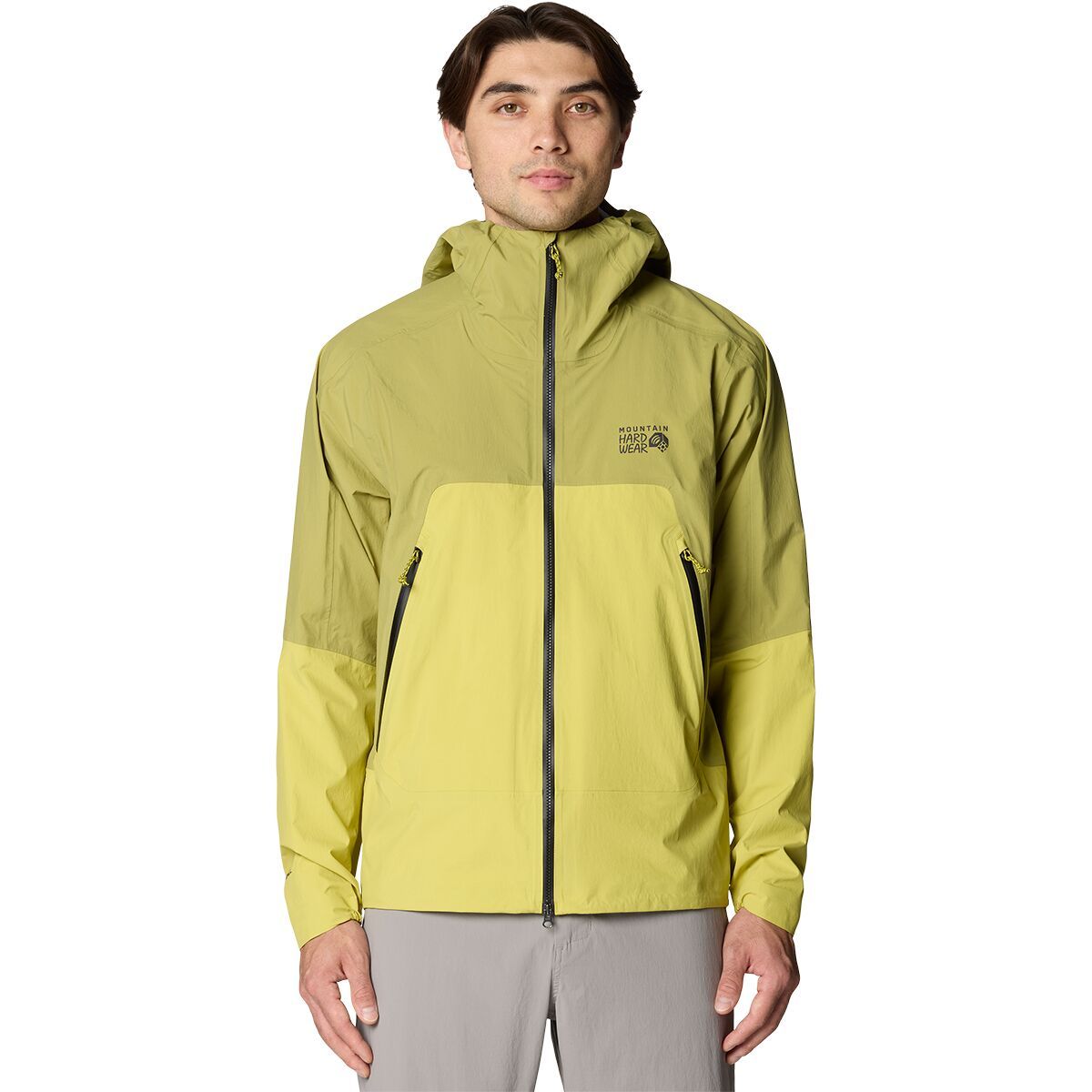 Image of Mountain Hardwear Cloud Cipher Hooded Jacket - Men's Lucky Chard/Bright Fatigue, L