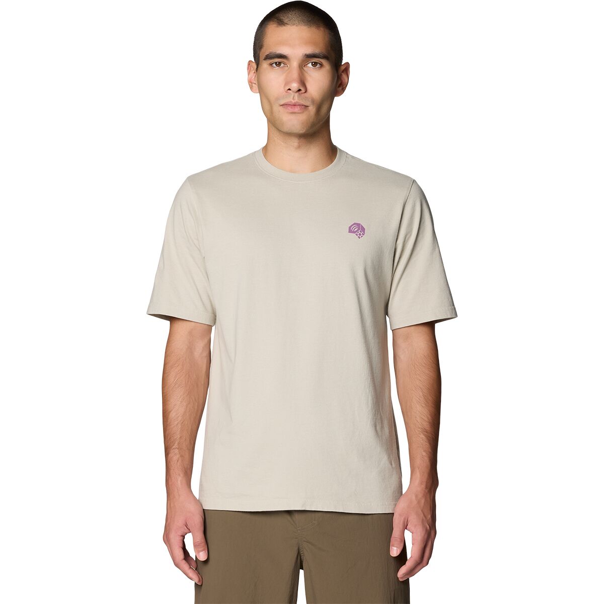Image of Mountain Hardwear Graphic Short-Sleeve Shirt - Men's Oyster Shell, XL