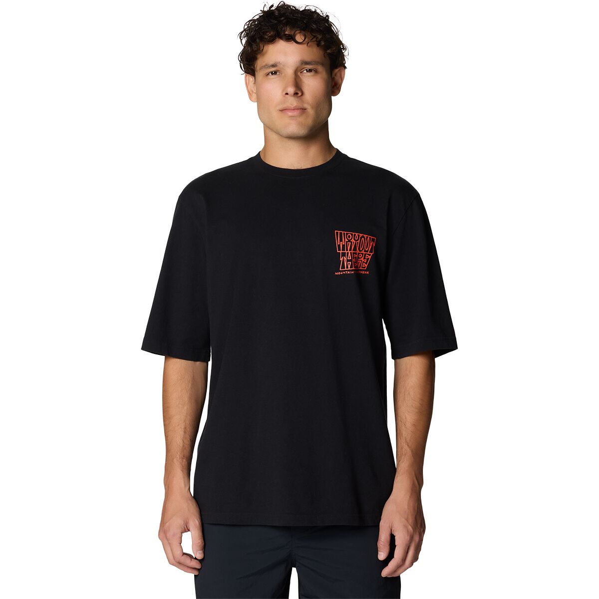Image of Mountain Hardwear MHW Graphic 3 -Relaxed Short-Sleeve Shirt - Men's Black, XL
