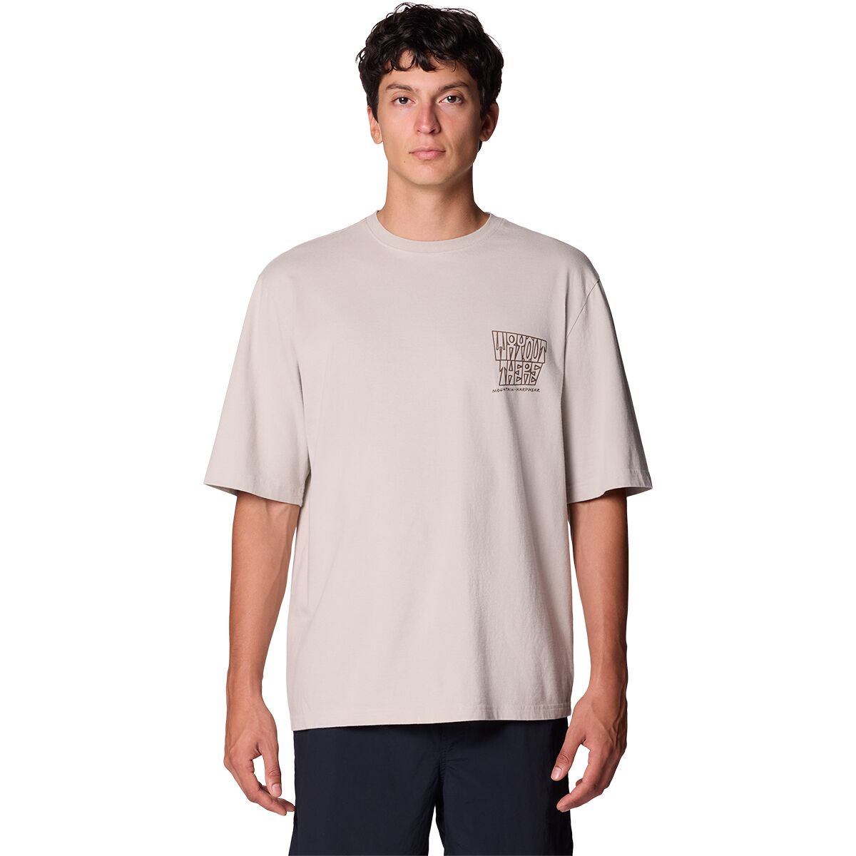 Image of Mountain Hardwear MHW Graphic 3 -Relaxed Short-Sleeve Shirt - Men's Oyster Shell, XL