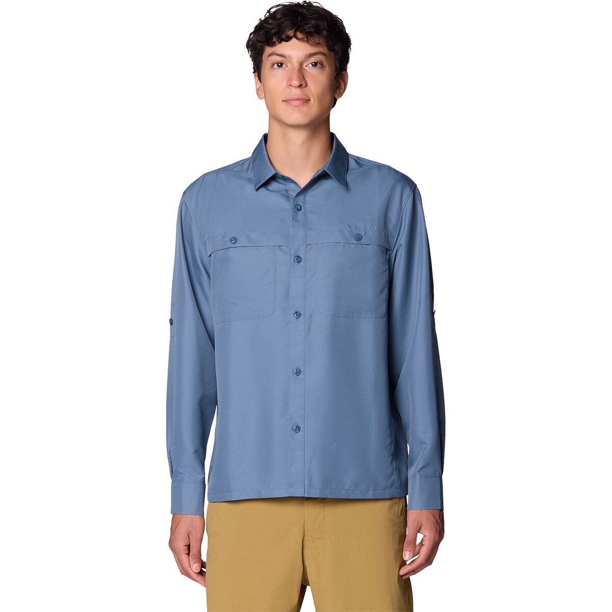 Image of Mountain Hardwear Sun Drift Cooling Long-Sleeve Shirt - Men's Adriatic Blue, L