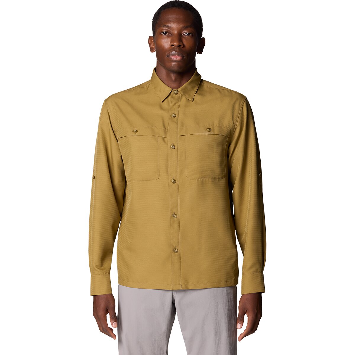 Image of Mountain Hardwear Sun Drift Cooling Long-Sleeve Shirt - Men's Grassland, L