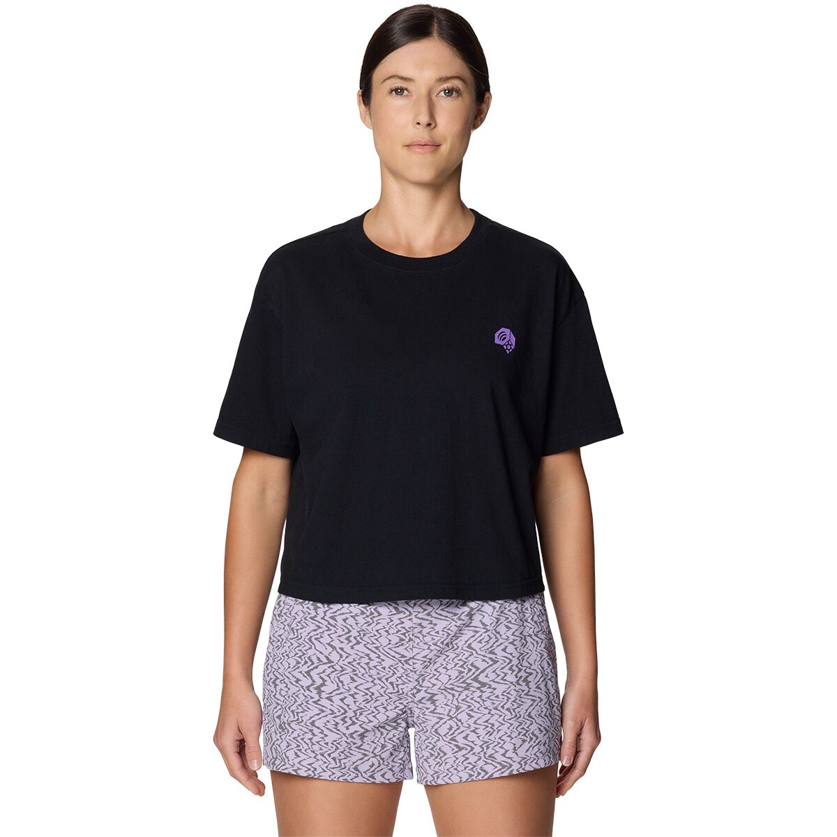 Image of Mountain Hardwear Fossils Boxy Crop Top - Women's Black, L