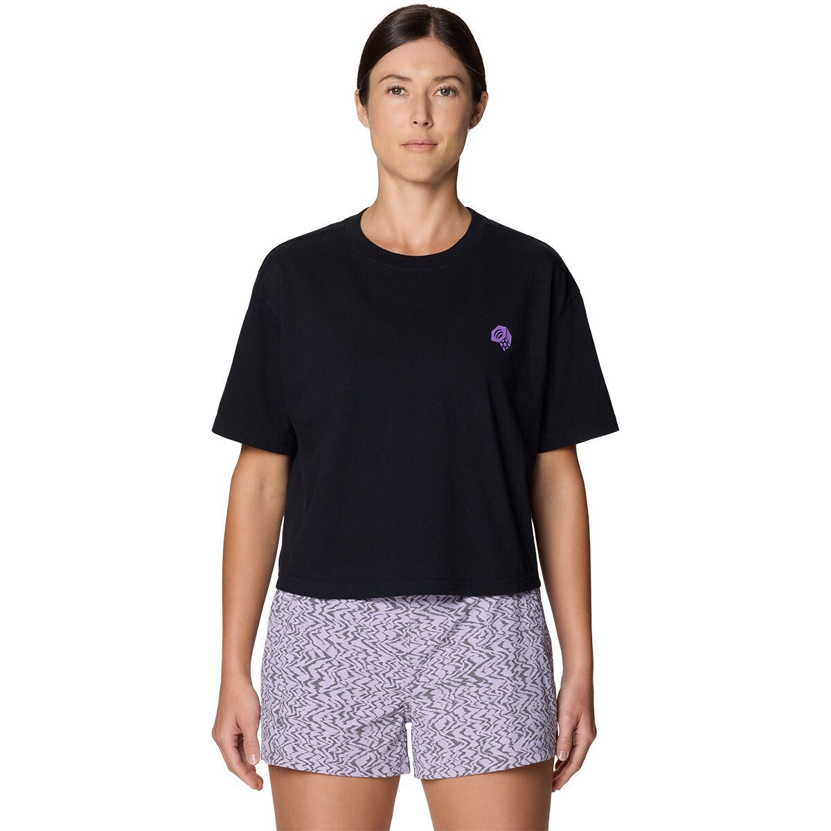 Image of Mountain Hardwear Fossils Boxy Crop Top - Women's Black, L