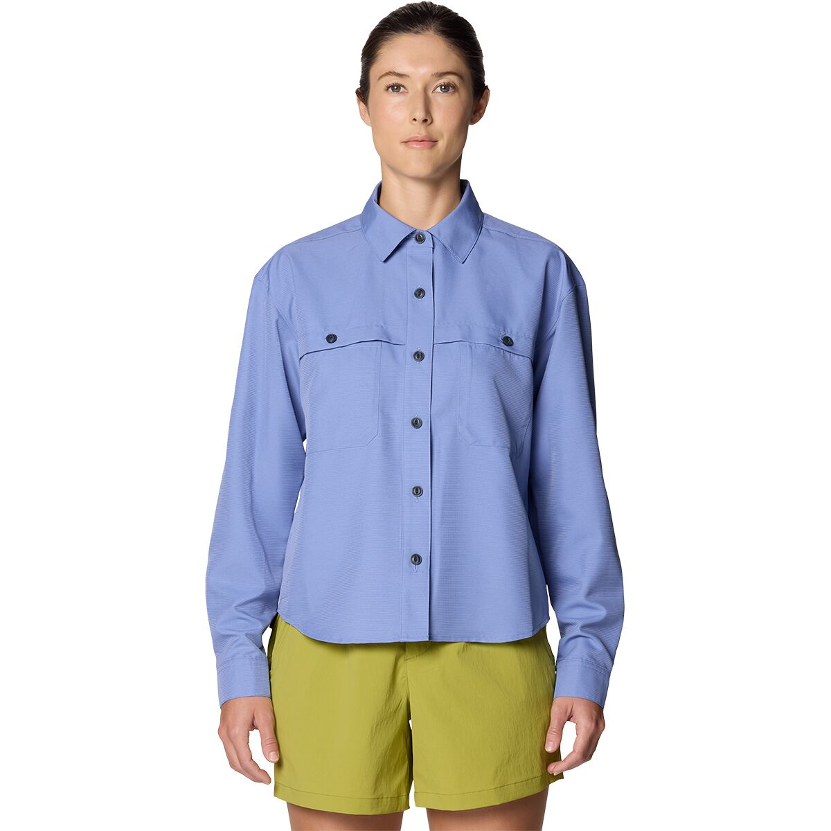 Image of Mountain Hardwear Sun Drift Cooling Long-Sleeve Shirt - Women's Best Coast Blue, M