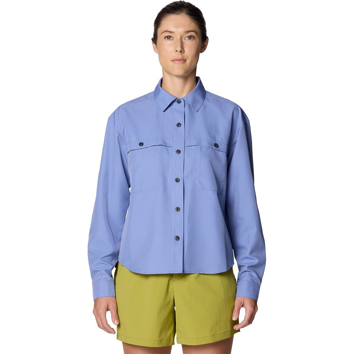 Image of Mountain Hardwear Sun Drift Cooling Long-Sleeve Shirt - Women's Best Coast Blue, S