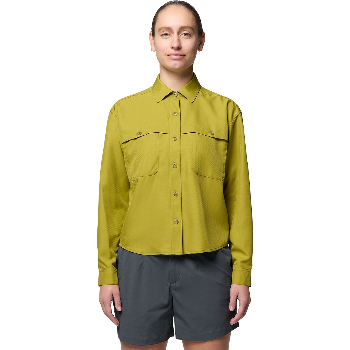 Image of Mountain Hardwear Sun Drift Cooling Long-Sleeve Shirt - Women's Bright Fatigue, S