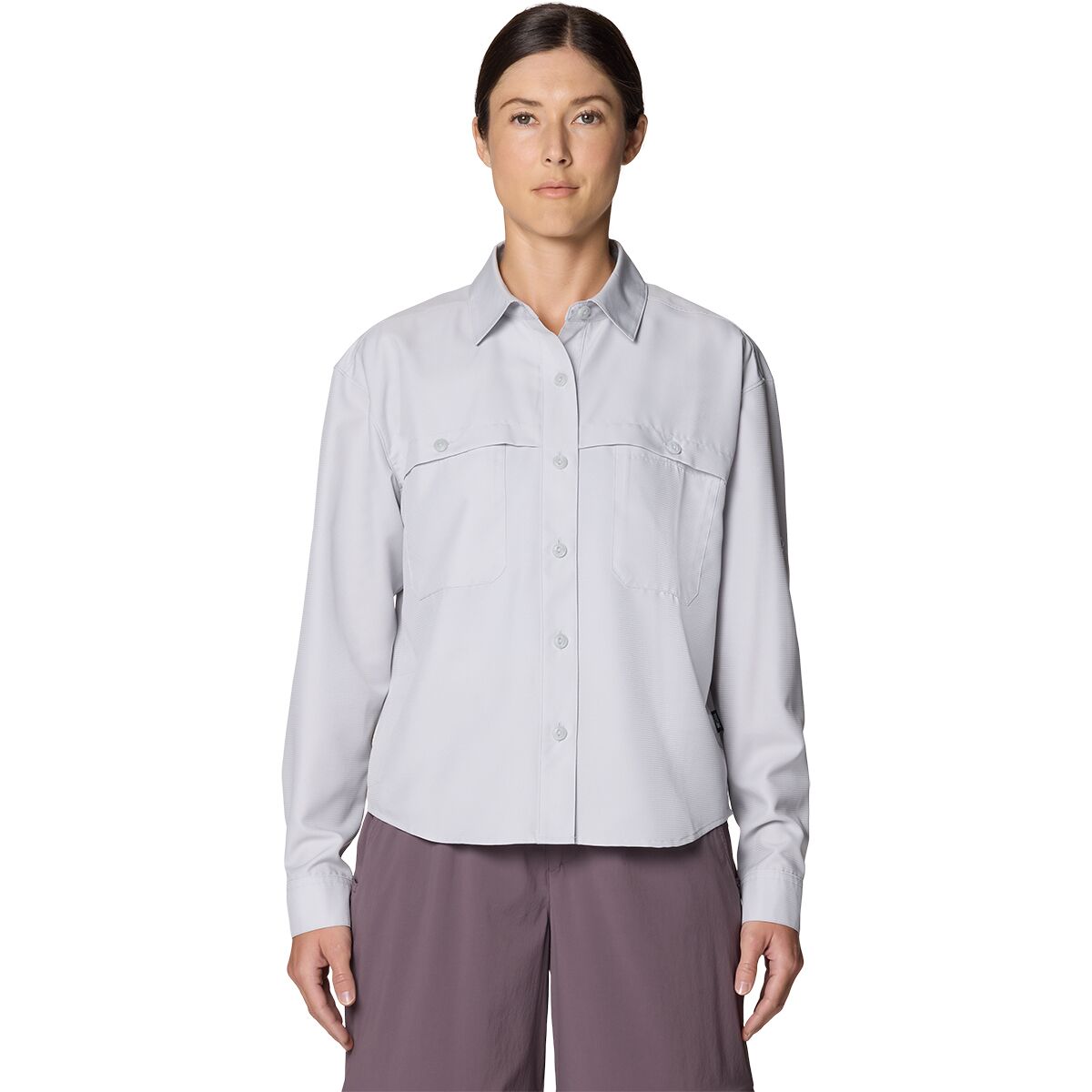 Image of Mountain Hardwear Sun Drift Cooling Long-Sleeve Shirt - Women's Grey Ice, L