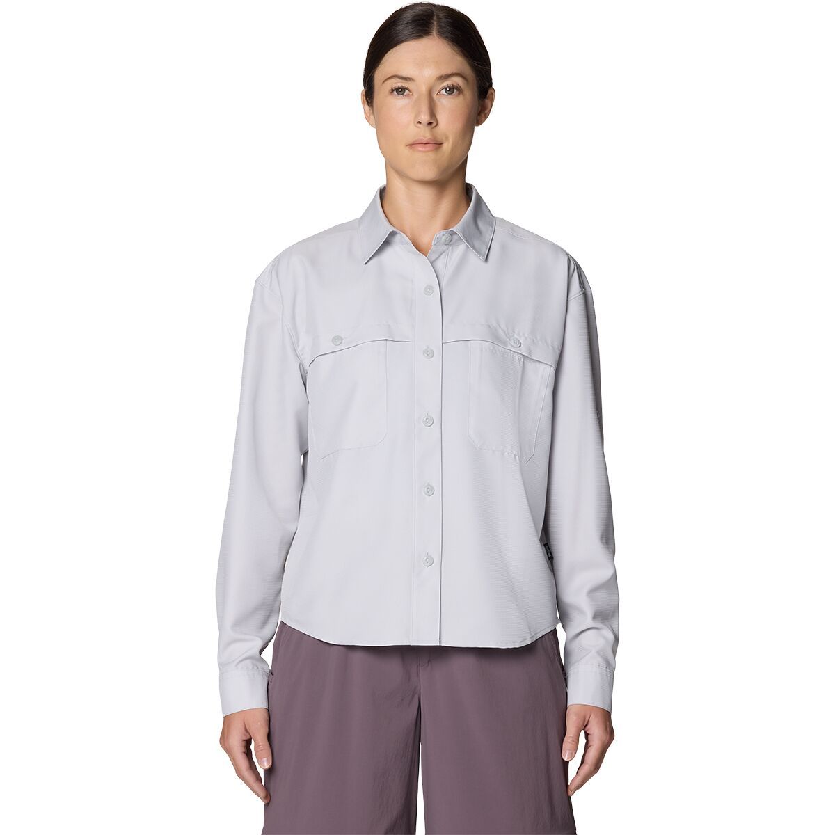Image of Mountain Hardwear Sun Drift Cooling Long-Sleeve Shirt - Women's Grey Ice, S