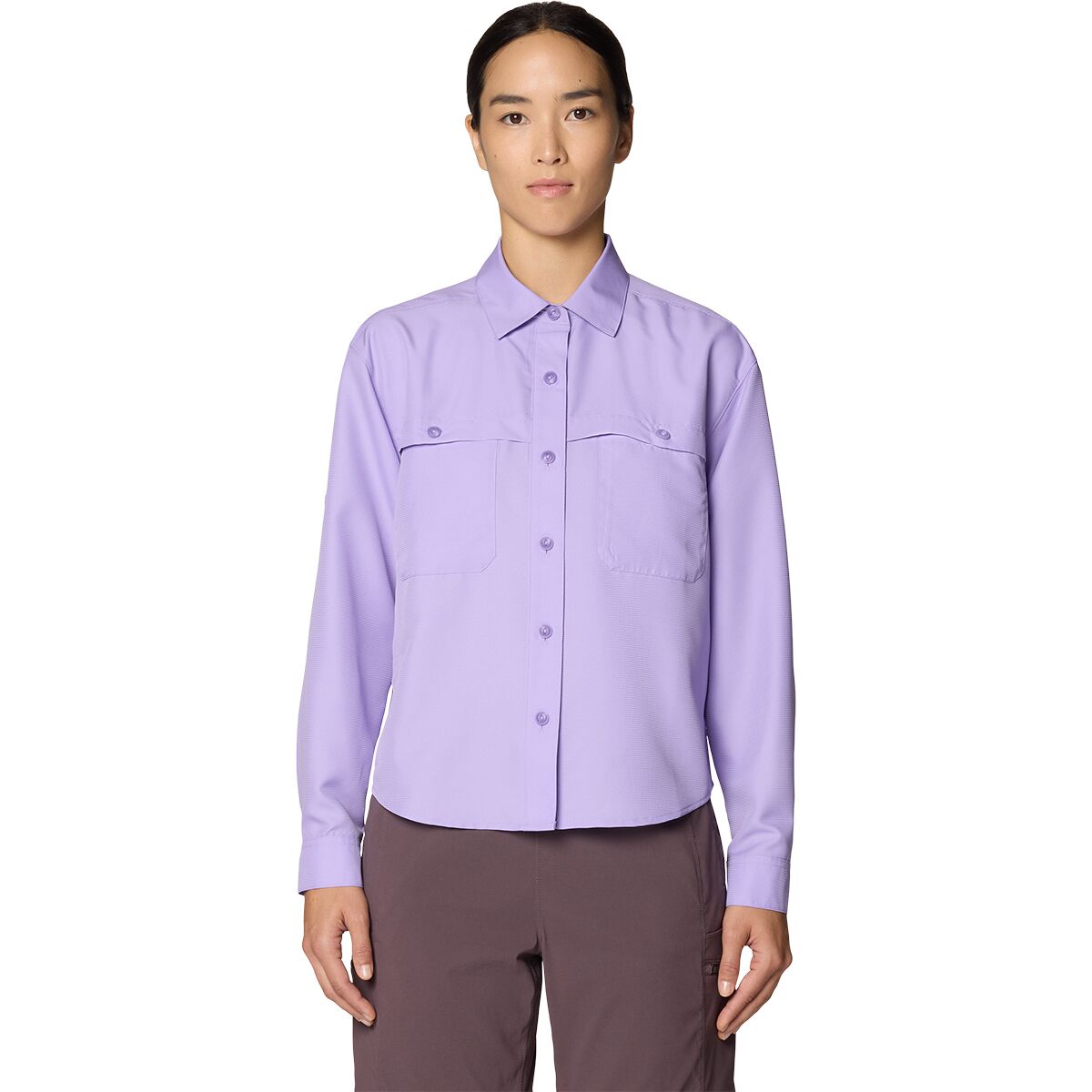 Image of Mountain Hardwear Sun Drift Cooling Long-Sleeve Shirt - Women's Harbor Violet, S