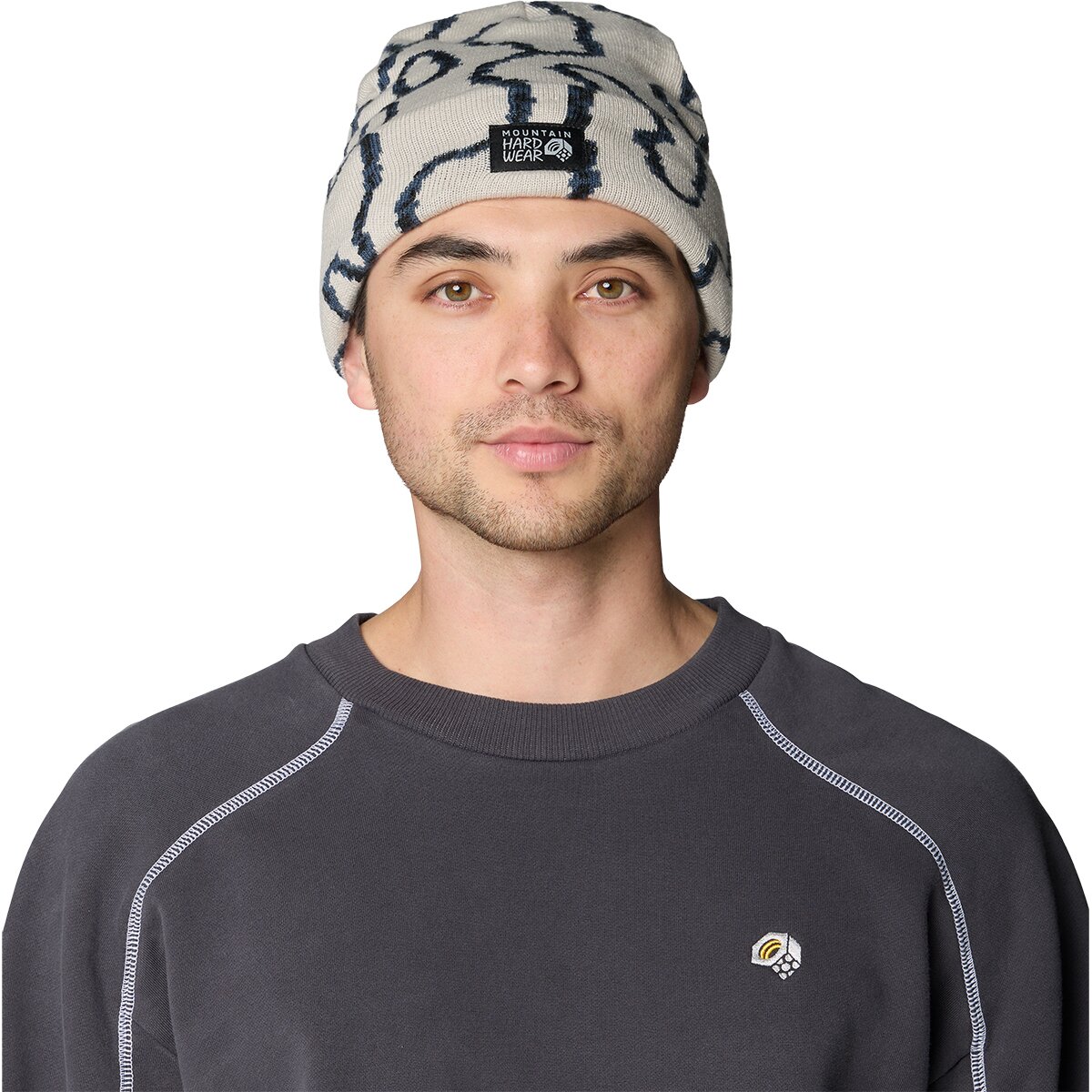 Image of Mountain Hardwear Town Square Jacquard Beanie Oyster Shell, One Size