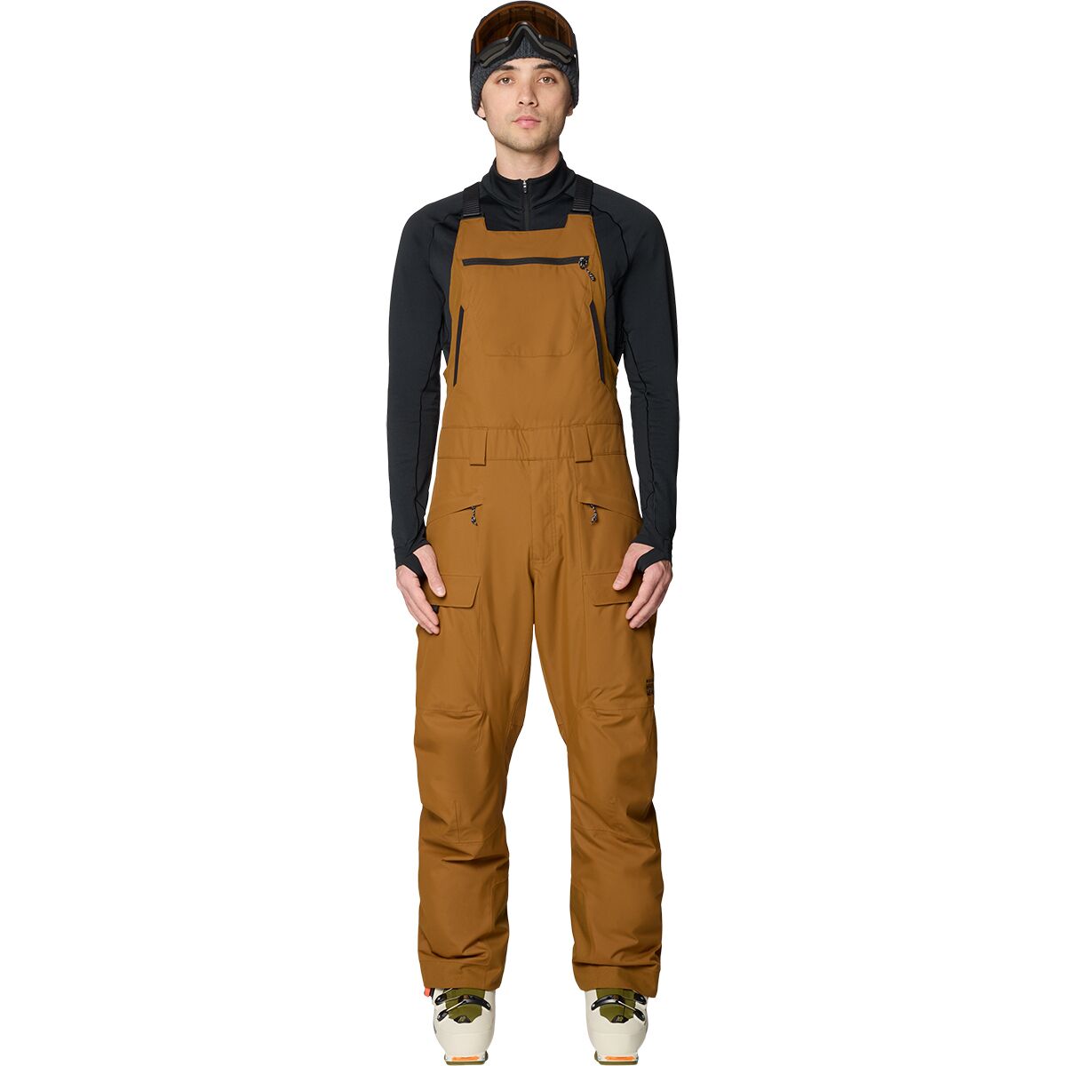 Image of Mountain Hardwear Firefall Bib Pant - Men's Golden Brown, M/Reg