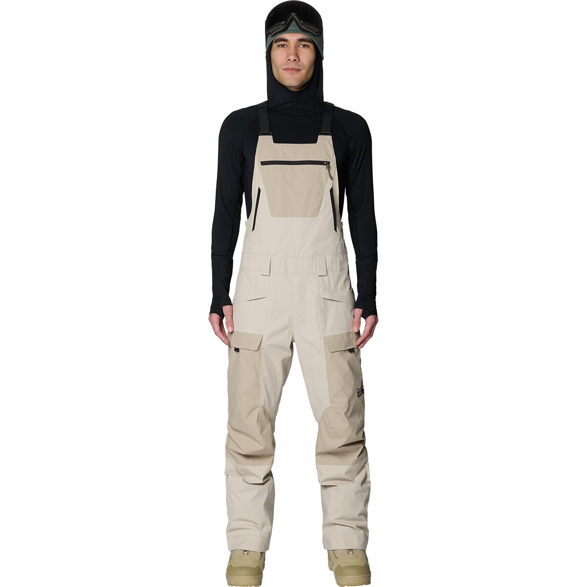 Image of Mountain Hardwear Firefall Bib Pant - Men's Sandblast/Badlands, S/Short