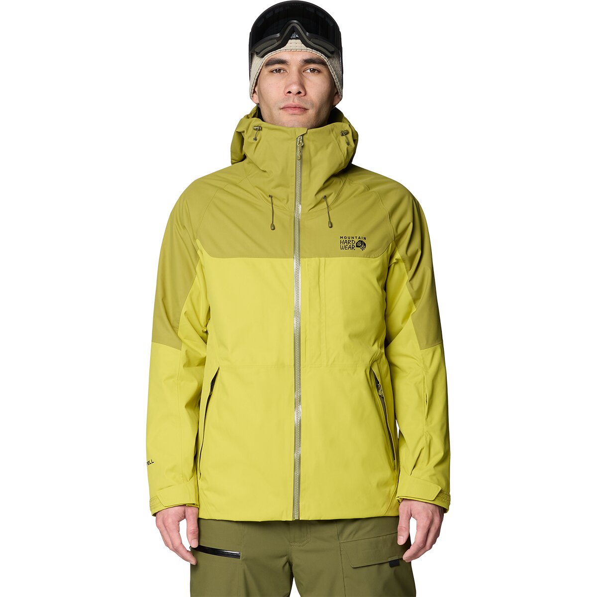 Image of Mountain Hardwear Firefall Trifecta Jacket - Men's Bright Fatigue/Lucky Chard, L
