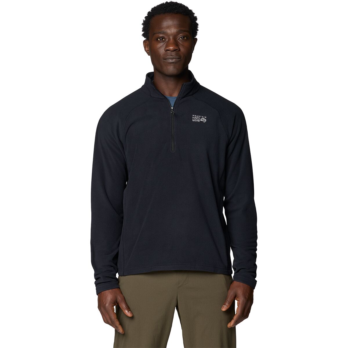 Image of Mountain Hardwear Microchill 1/4-Zip Pullover - Men's Black, S