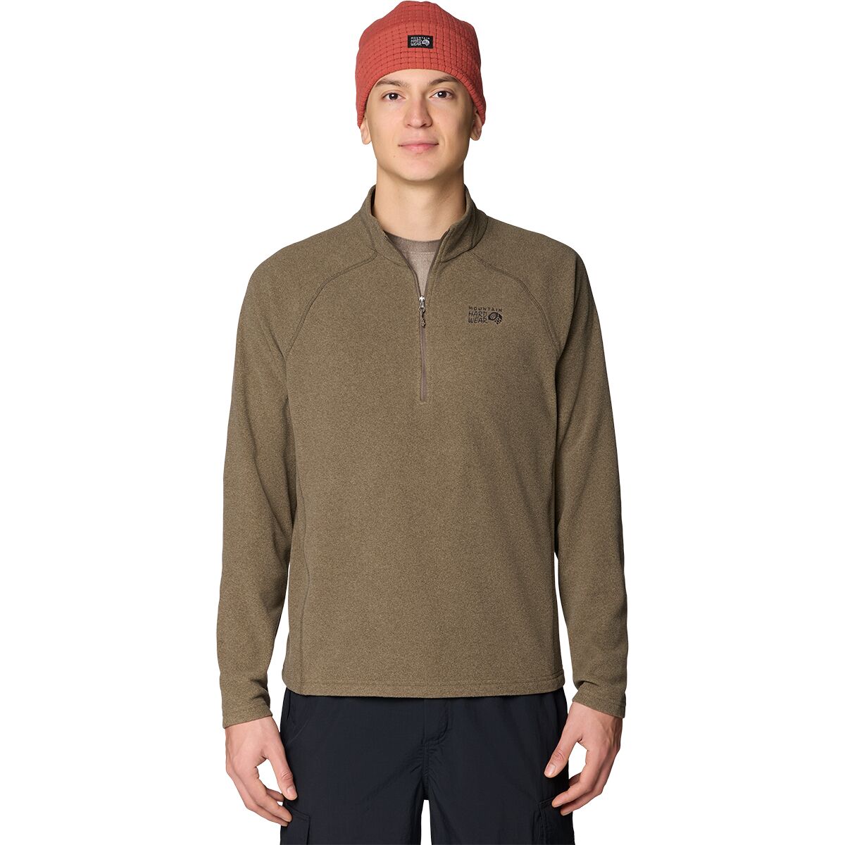 Image of Mountain Hardwear Microchill 1/4-Zip Pullover - Men's Tierra Heather, M