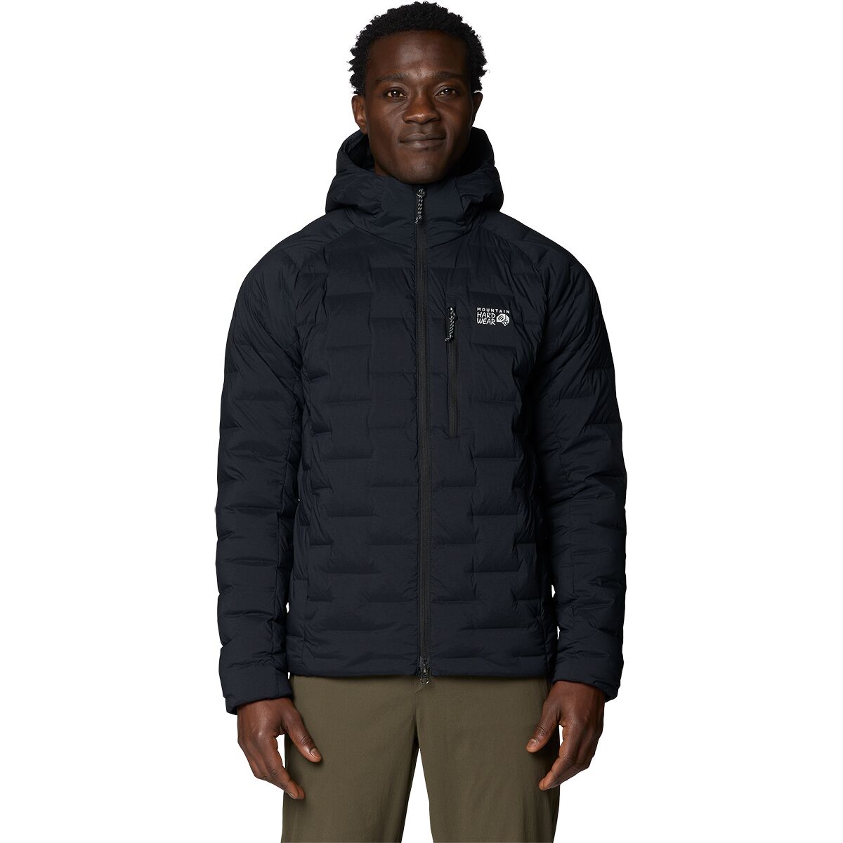 Image of Mountain Hardwear StretchDown Hooded Jacket - Men's Black, XXL