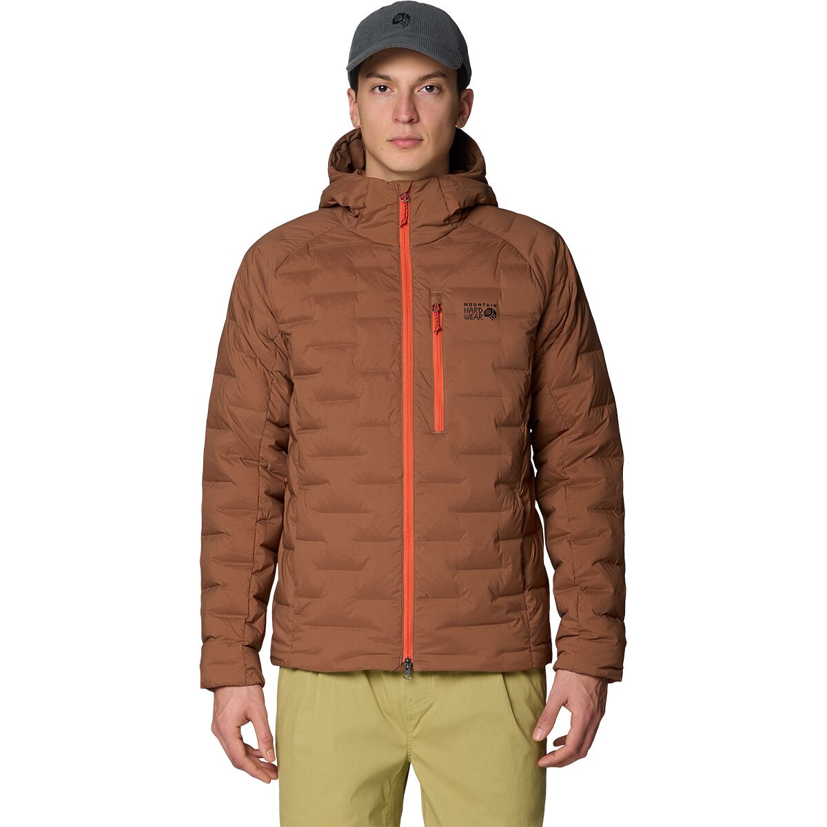 Image of Mountain Hardwear StretchDown Hooded Jacket - Men's Morel, S