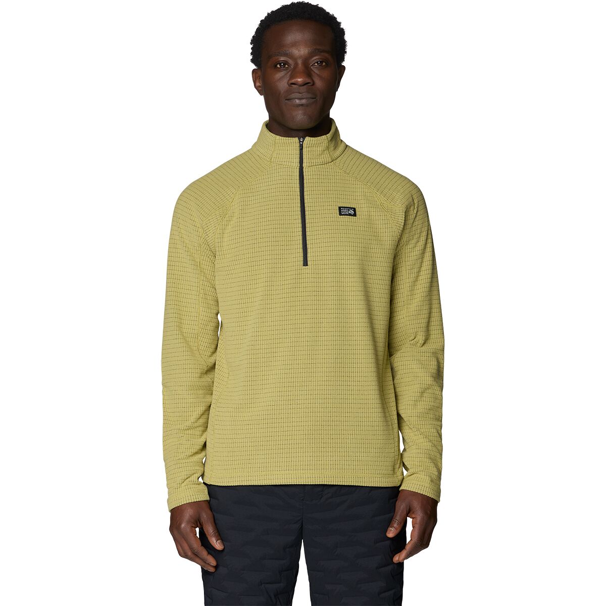 Image of Mountain Hardwear Summit Grid 1/2-Zip Fleece Jacket - Men's Forest Moss, S