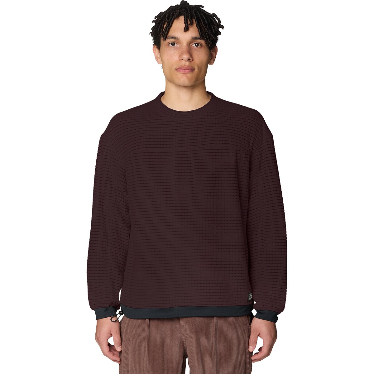 Image of Mountain Hardwear Summit Grid Big Grid Pullover Crew Sweatshirt - Men's Deep Mulberry, L