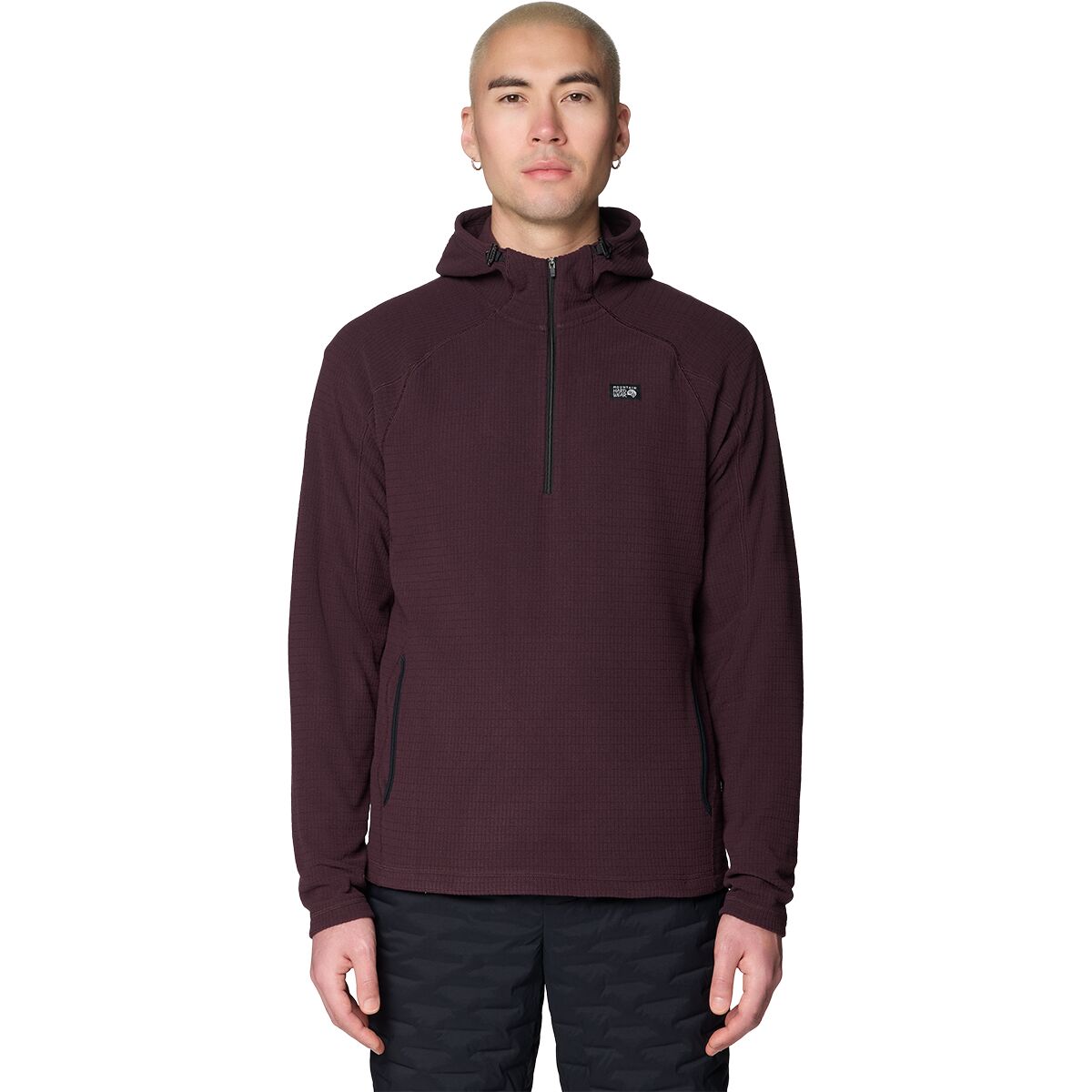 Image of Mountain Hardwear Summit Grid Zip Hoodie - Men's Deep Mulberry, M