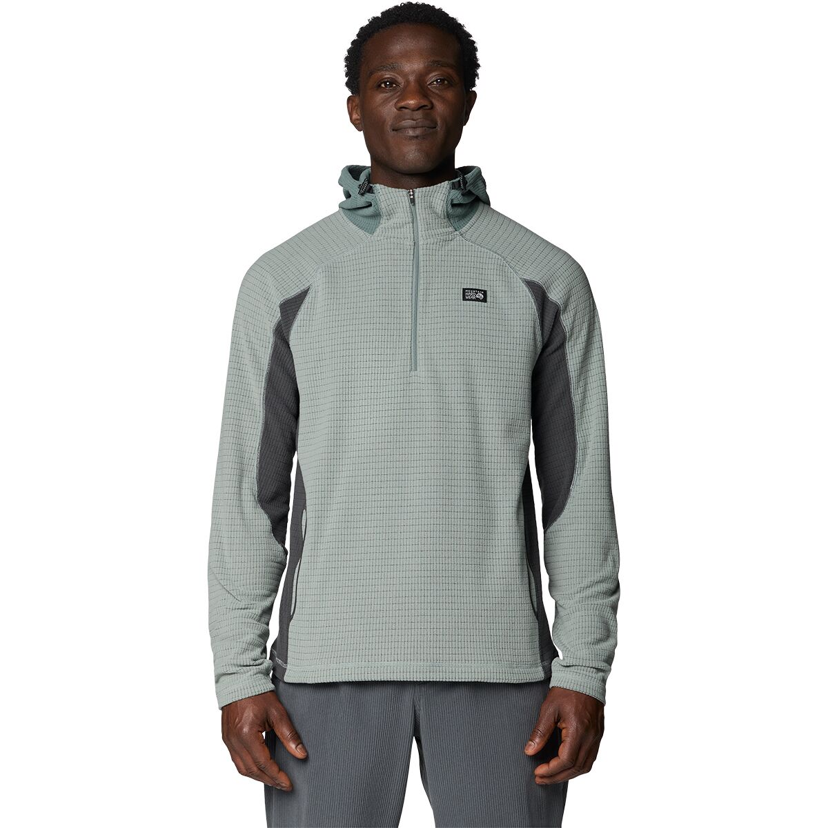 Image of Mountain Hardwear Summit Grid Zip Hoodie - Men's Wet Stone, XL