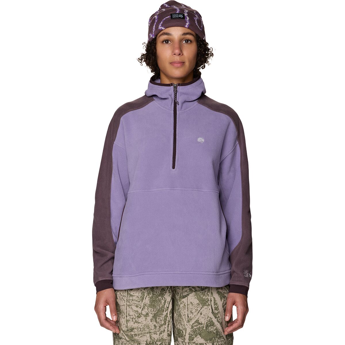 Image of Mountain Hardwear Apres Pro Fleece Hoodie - Women's Violet Stone/Purple Sage, XL